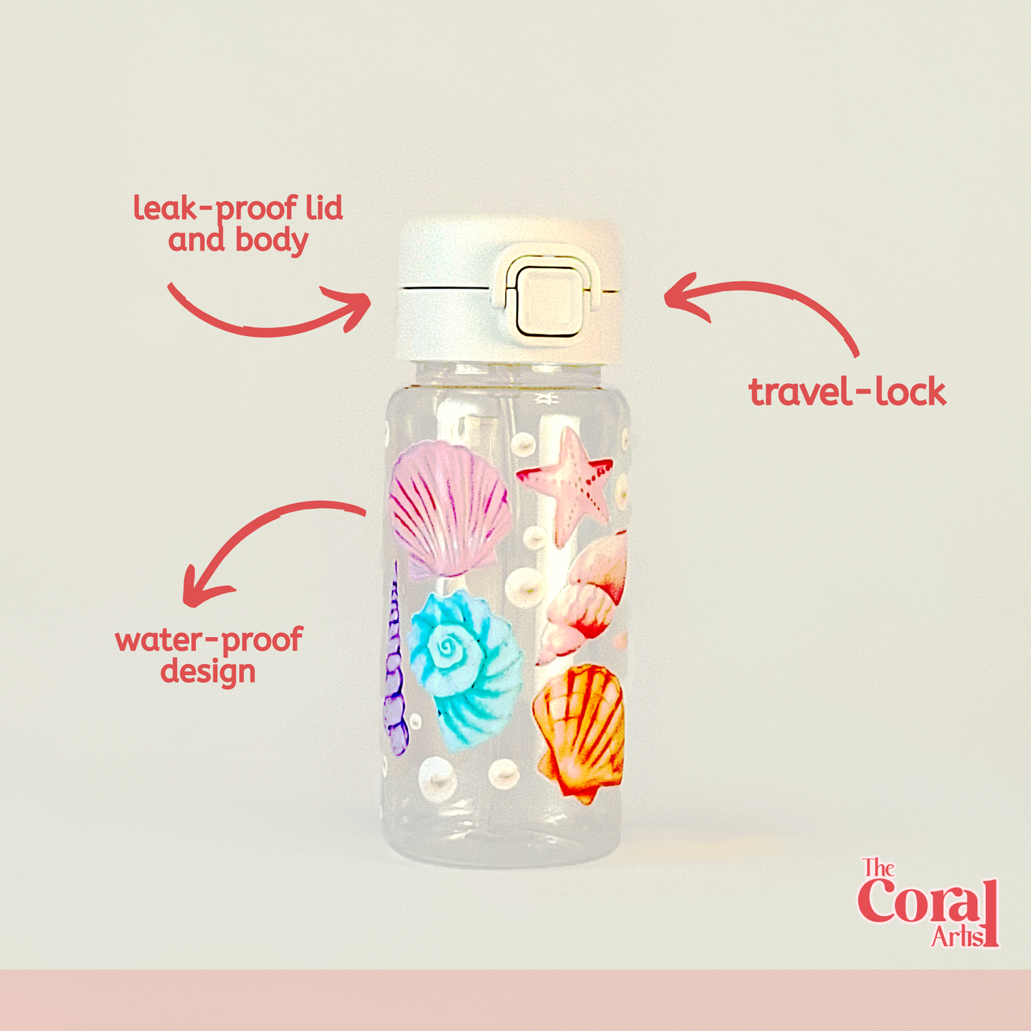 Leak-Proof Travel Bottle - Seashells
