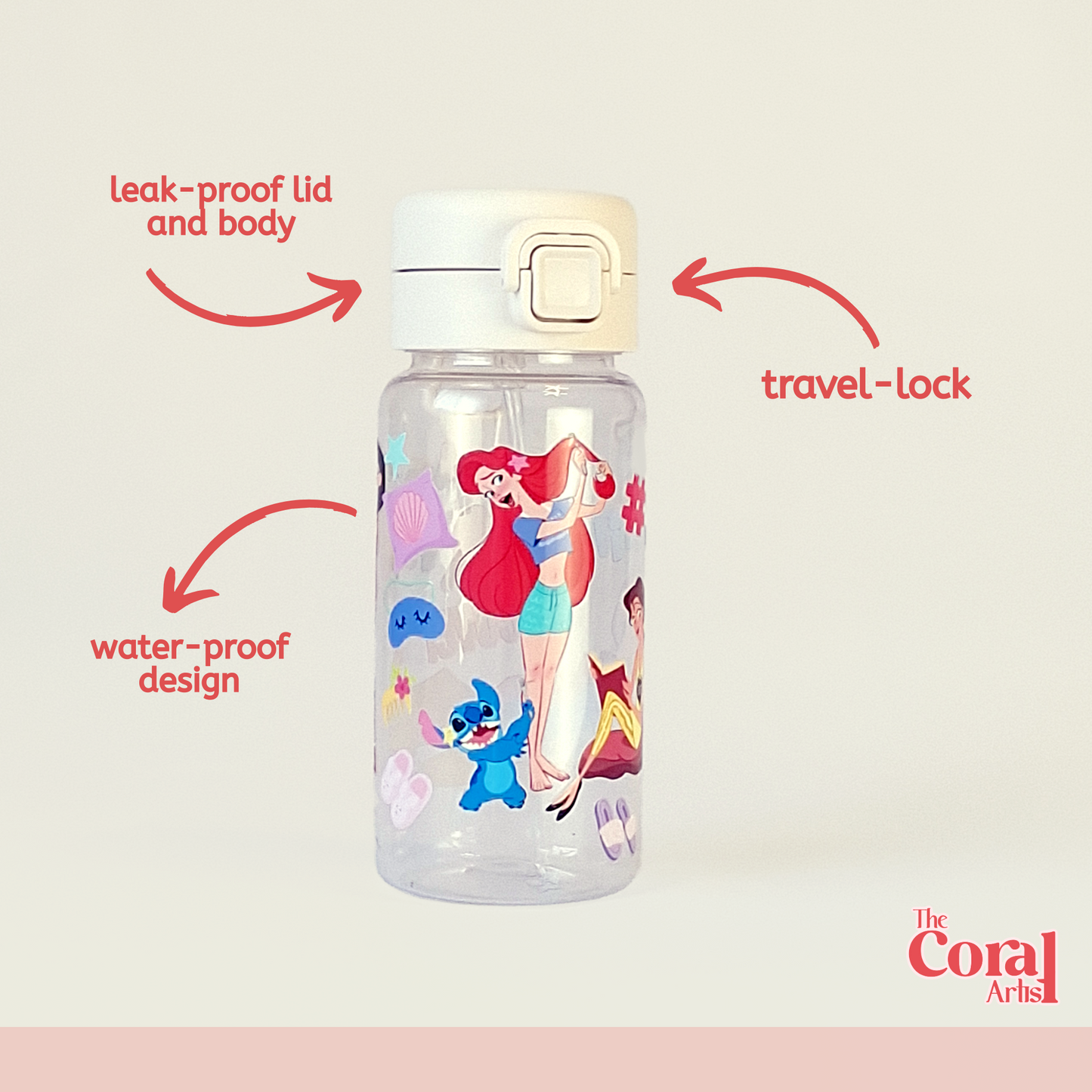 Leak-Proof Travel Bottle - Princess Party