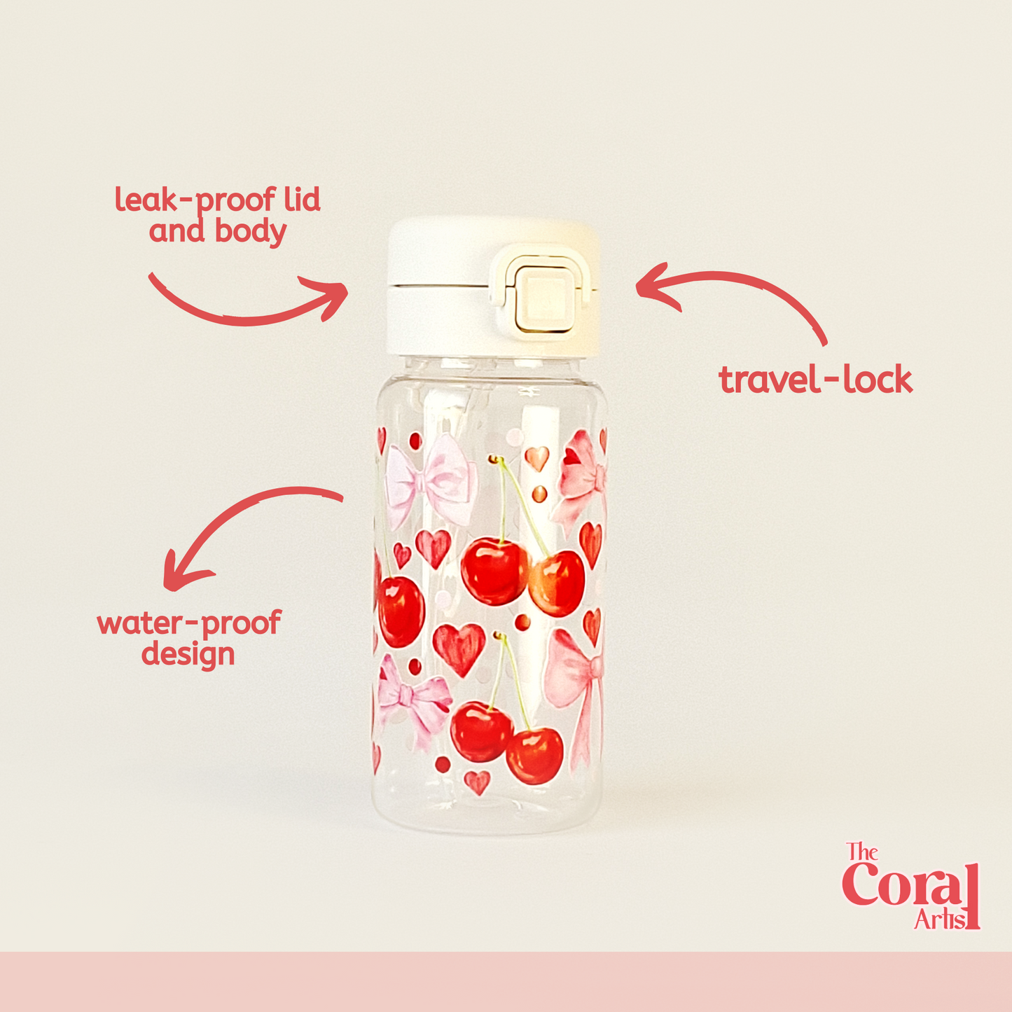Leak-Proof Travel Bottle - Cherries
