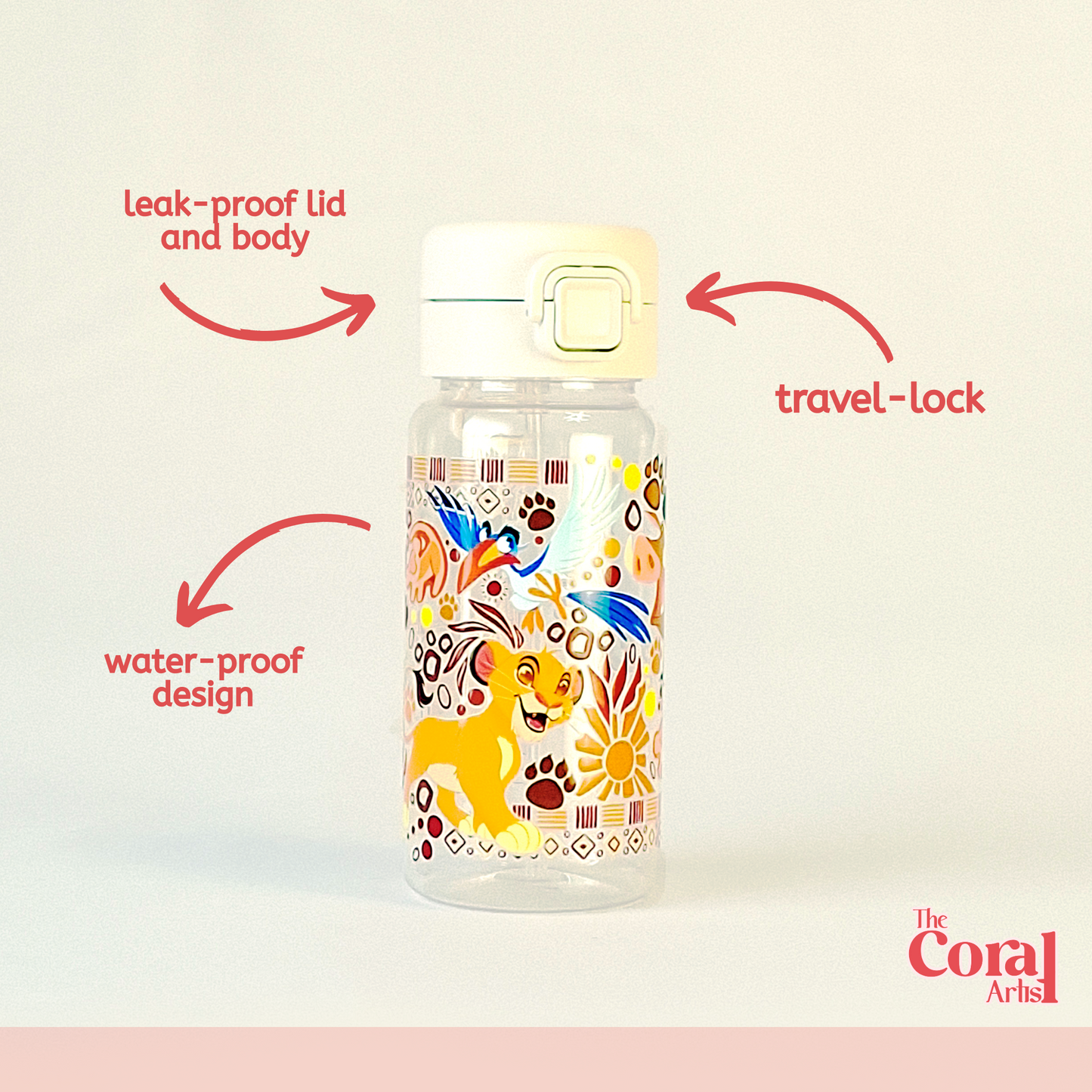 Leak-Proof Travel Bottle -Lions