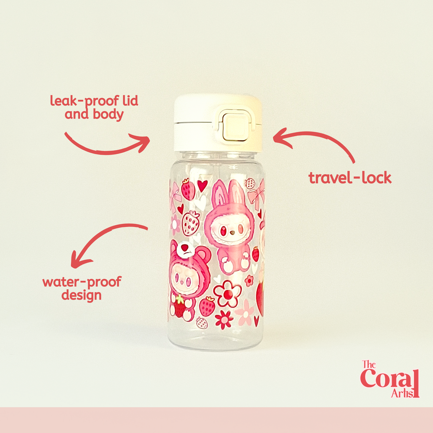 Leak-Proof Travel Bottle - Pink Lafufu