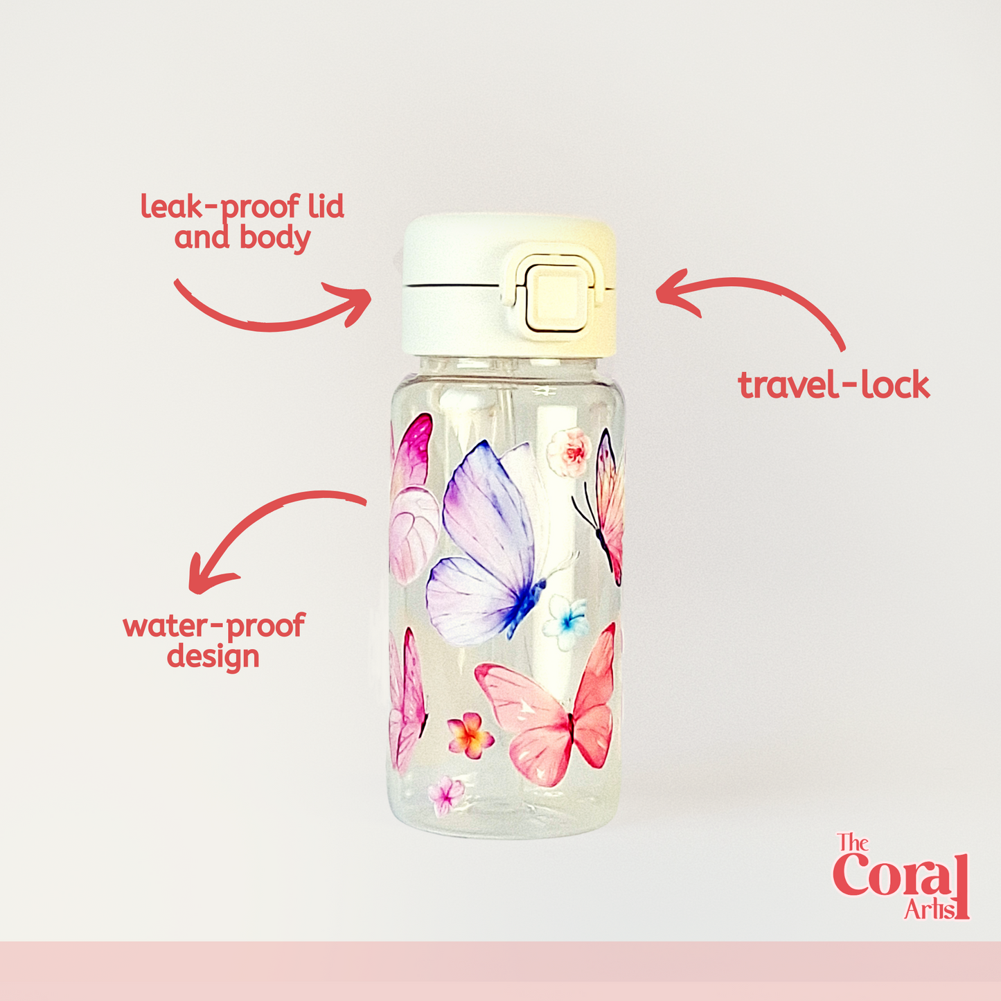 Leak-Proof Travel Bottle - Butterfly