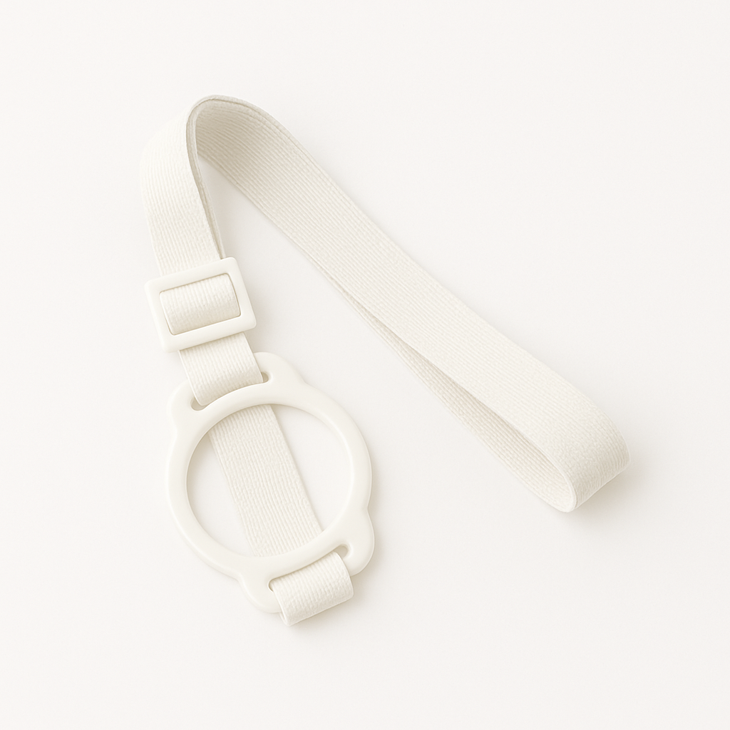 WHITE Bottle Strap - Silicone Circular Strap