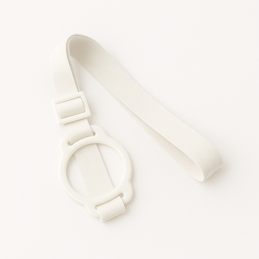 WHITE Bottle Strap - Silicone Circular Strap