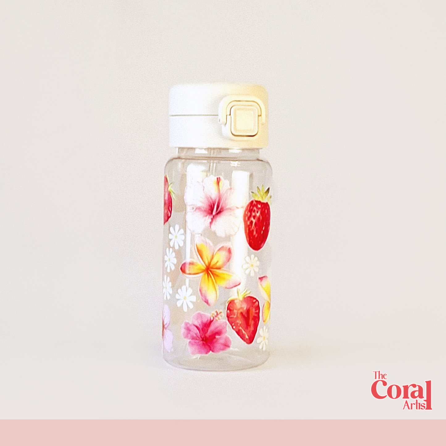 Leak-Proof Travel Bottle - Strawberry Flowers